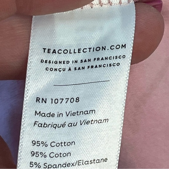 Tea Collection pink monkey dress stretchy size 10 - Picture 5 of 7